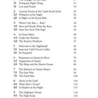 Inhaltsverzeichnis mit Kapitelüberschriften und Seitenzahlen. Zehn Kapitel plus Epilog. Titel fett gedruckt.