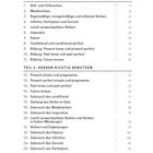 Inhalt: Checkliste Seite. Teil 1: Verbformen üben, Teil 2: Verben richtig benutzen. Lösungen, Wortliste mit Seitenzahlen.