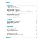 Inhaltsverzeichnis mit Kapiteln: Substantive, Adjektive, Pronomina. Vorwort auf Seite 5, Lösungen auf Seite 56.