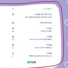 Im Text sind Kapitelnummern und Titel wie "Ein Tritt und eine Warnung". Der Hintergrund ist lila mit Hufeisen-Motiven.