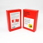 Reclams Literatur-Quiz: "Mord und Totschlag", 50 Fragen und Antworten. Zwei rote Kartons mit weißen Textfeldern.