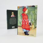 Der Text auf dem Cover lautet: "Selma Lagerlöf SANCTA LUCIA Schwedische Weihnachtsgeschichten Reclam." Illustration: ein Kind in roter Kleidung.