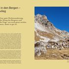 "Leben in den Bergen – ein Privileg. Eine späte Herbstwanderung, der Klang des Bergsees und die Frage, was noch getan werden muss, damit es gut ist."

Links: Text über Herbst und Schnee in den Bergen.

Rechts: Foto von herbstlicher Berglandschaft unter blauem Himmel.