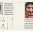 Seite mit Texten über Amazigh-Tattoos, ägyptische Frauenfigur, traditionelle Tätowierungen und Abbildung einer älteren Frau.