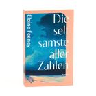 "Die seltsamste aller Zahlen" und "Elaine Feeney" stehen auf einem Buchcover mit blauem, abstraktem Kunsthintergrund.