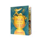 "Ein Pokal für den Schakal" von Jule Wellerdiek. Ein Schakal liegt entspannt in einem großen goldenen Pokal.