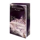 Text: Alexandra Flint, Rivals, The Effect of Loving You, Roman. Abstraktes Design in Lila- und Rosatönen. Logo unten.