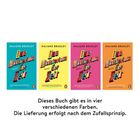 Vier Buchcover mit "Das Mysterium der Zeit" in verschiedenen Farben. Darunter Text: Lieferung erfolgt nach dem Zufallsprinzip.