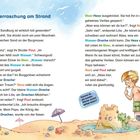 „Überraschung am Strand“ zeigt Nora und Paul beim Bau einer Sandburg. Sie treffen auf einen sprechenden Wasser-Drachen.