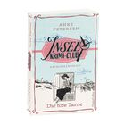 Buchcover von Anke Petersen: "Inselkrimi-Club", Kriminalroman "Die tote Tante". Illustration: Skelett in einem Strandkorb.