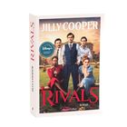 Buchtitel: "Rivals" von Jilly Cooper. Cover zeigt fünf Personen vor einem herrschaftlichen Gebäude und bewirbt eine Disney+ Serie.