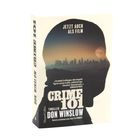 "Jetzt auch als Film", "Crime 101", "Thriller Don Winslow". Silhouette einer Person mit Stadtpanorama im Hintergrund.