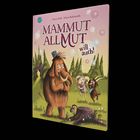 "Mammut Allmut will auch!" zeigt ein Mammut mit Hut, Schaf und Ziege vor einem Wald. Bunte Seifenblasen schweben herum.