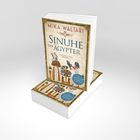 Buchtitel: "Sinuhe der Ägypter" von Mika Waltari, darunter antike ägyptische Illustrationen.
