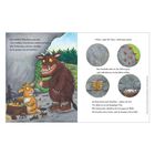 Text: Der Grüffelo-Papa freute sich sehr: »Die Grüffelo-Oma kommt...«. Illustration zeigt den Grüffelo und sein Töchterchen im Wald.