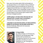 Titel: "GOTT GRÖSSER GLAUBEN – MIT HERZ UND VERSTAND". Zitate von Thorsten Dietz und Daniela Mailänder. Text über Zweifel und Vertrauen. Autor: Dr. Manuel Gräblin, Pastor. Unten ein gelbes abstraktes Muster.
