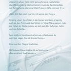 Texte in Gesprächsform über eine Ermittlung. Im Hintergrund eine schwach sichtbare Pistole auf hellblauem Stoff.