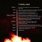 TIMELINE: Ereignisse zur Mars-Erforschung von 1960er bis 2067, inklusive Missionen und bemannter Landungen. Hintergrund rot-schwarz.