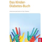 "Das Kinder-Diabetes-Buch: Unbeschwert groß werden mit Typ-1-Diabetes." Bunte, bemalte Kinderhände, fröhlich gemalt.
