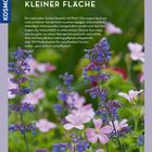 Text: "VIEL LEBEN AUF KLEINER FLÄCHE". Unter farbenfrohen Blüten ist Fachtext über nachhaltige Gartengestaltung. Links Kosmos-Logo.