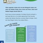 BÜCHERHELDEN 1. Klasse. Andor Junior: Ein Baby-Drache in der Burg. Freunde helfen, Magier Varkur hat andere Pläne. Logo oben links.