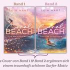 "Band 1: Coral Beach - Find Me in the Waves; Band 2: Catch Me in the Storm; traumhaftes Surfer-Motiv."