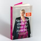 Buchtitel: "Nimm dir endlich, was dir zusteht" von Saskia Schlemmer. Cover zeigt eine Frau in pinker Kleidung.