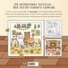 "Fuzzy Hygge, das supersüße Ausmalbuch". Illustrationen: Tiere im gemütlichen Raum. Text: "Genieße die kleinen Freuden..."