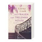 "Lorna Cook: Die Frauen von Trelenna House. Roman. Goldmann. Ein kunstvolles Treppengeländer und hängende Blüten."