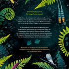 Ein Bestseller für junge Leser:innen über Reisen durch 550 Millionen Jahre Erdgeschichte. Enthält Pflanzen, Tiere, Dinosaurier. Illustration zeigt eine dichte Waldszene mit Farnen, Insekten und einer Spinne im Netz.