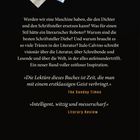 Briefe und Lineal auf dunklem Hintergrund, Text fragt nach literarischen Robotern und beschreibt Calvinos visionäre Einsichten.
