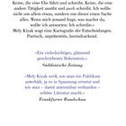 Zitat über das Streben nach Schreiben ohne Ablenkung. Bewertungen von Süddeutsche Zeitung und Frankfurter Rundschau.