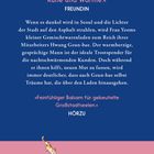 »Magisch, voller Hoffnung, Ruhe und Wärme.« FREUNDIN. Illustration: Halbmond, Sterne, Katze.