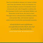 "Ein wunderbares Buch." Bas Kast. "Eindrücklich und einfühlsam ..." Spektrum der Wissenschaft. Gelber Hintergrund oben.