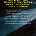 Zitat: »Denn es ist nicht möglich, in den Straßen umherzugehen, ohne etwas zu denken.« Hintergrund: regennasse Straße.