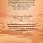 "DER LEGENDÄRE WELTERFOLG" gefolgt von Text über einen englischen Patienten im 2. Weltkrieg vor Wüstenhintergrund.