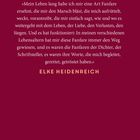 Zitat über Lebensfanfaren und Wegweisung durch Worte von Dichtern, Schriftstellern. Autorin: Elke Heidenreich.