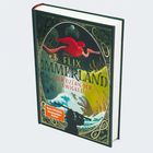 "Flix Immerland: Der Ozean der Ewigkeit". Ein Buchcover mit farbenfroher Illustration, singender Vogel und Meer.