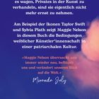 Zitate über weibliche Künstlerinnen und patriarchale Kritik, erwähnt werden Taylor Swift, Sylvia Plath und Maggie Nelson.
