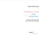 Titel: "Verhalten verstehen statt bewerten." Autor: Sabrina Bennewitz. Mit Verlagslogo "HERDER". 
