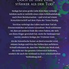 Er ist der Trickster-Gott, sie die Liebe seines Lebens. Doch ist ihre Liebe stärker als der Tod? Farbige abstrakte Muster.