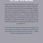 „DAS ENDE DER WELT IST ERST DER ANFANG.“ Ein Mann überlebt eine Pandemie, lebt mit Hund im Hangar, sucht Leben im Unbekannten.
