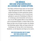 Ein Mörder, der eine Spur hinterlässt, als Zeichen auf seinen Opfern. Illustration eines blauen Tintenklecks oben.