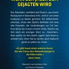 Titel: "WENN DER JÄGER ZUM GEJAGTEN WIRD". Beschreibung: Ein spannungsgeladener Thriller über Jack Ryan Jr., enthält eine Rezension von Daily Mail.