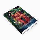 „Die Schule der Mitternachtswelt“ ist in großen, orangefarbenen Buchstaben geschrieben. Darunter eine farbenfrohe Illustration.