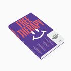 "FREE THERAPY" in großen roten Buchstaben auf lila Hintergrund. Darunter ein weißer Smiley. Autorin: Rebecca Ivory.