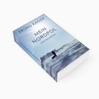 Auf dem Buchcover steht "Erling Kagge: Mein Nordpol - Eine Biografie". Ein Polarforscher mit Hund auf einer verschneiten Landschaft.