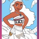 Nummern von 1 bis 12 auf einem Ausmalbild. Eine junge Frau mit langem, welligem Haar, traditionell gekleidet, steht selbstbewusst.