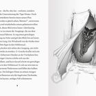 Text: Eine Szene in einer Höhle wird beschrieben, wo ein Drache erscheint. Illustration: Drache hinter zerrissenem Vorhang.