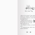 Seite 1, “Der erste Tag”: Dialog zwischen Ruby und Tante Leslie über verdorbenen Raum. Illustration mit Pflanzen und Mond.